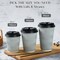 8 oz Disposable Coffee Cups, Paper Coffee Cups With Lids & Straws, 100 Count Insulated Ripple To Go Coffee Cups 8 oz for Tea, Hot Chocolate and Drinks
